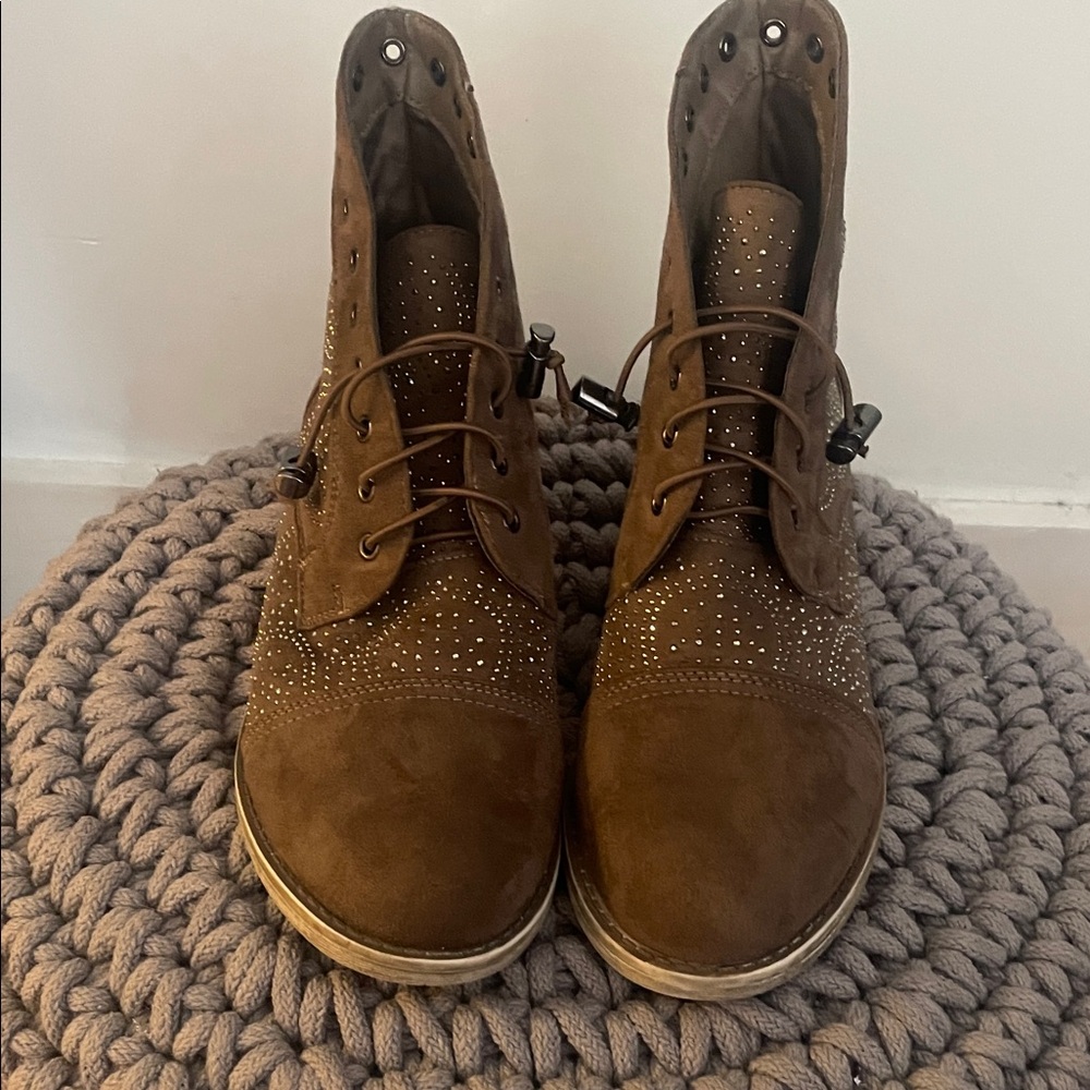 Cloudwalkers Brown Ankle Boots with Studded Detail